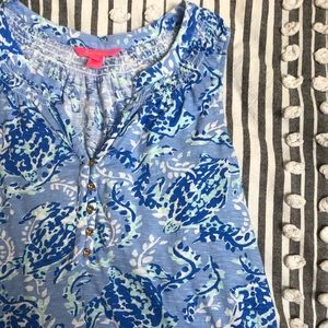 Lilly Pulitzer Blue-Patterned Essie Tank